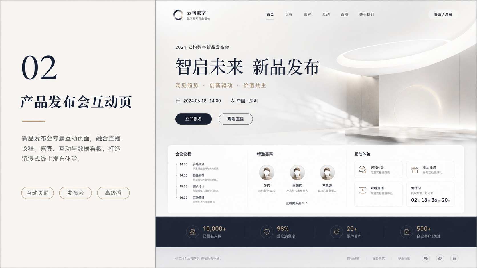 产品发布会互动页案例